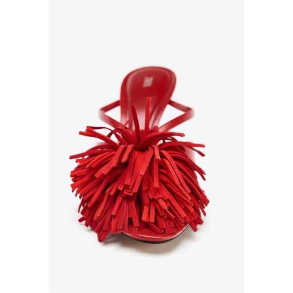 ZARA FRINGED HIGH-HEEL SANDALS - Picture 5 of 6